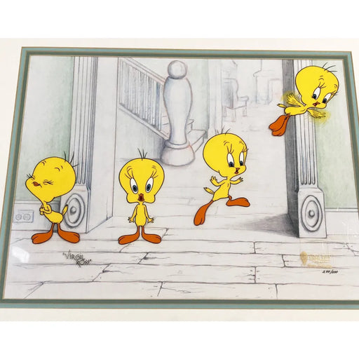 Tweety’s Great Escape Hand Painted Signed Animation Cel Framed #/500 Virgil Ross