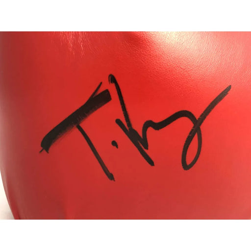 Tyson Fury Signed Red Rival Boxing Glove BAS COA Autograph Gypsy King British