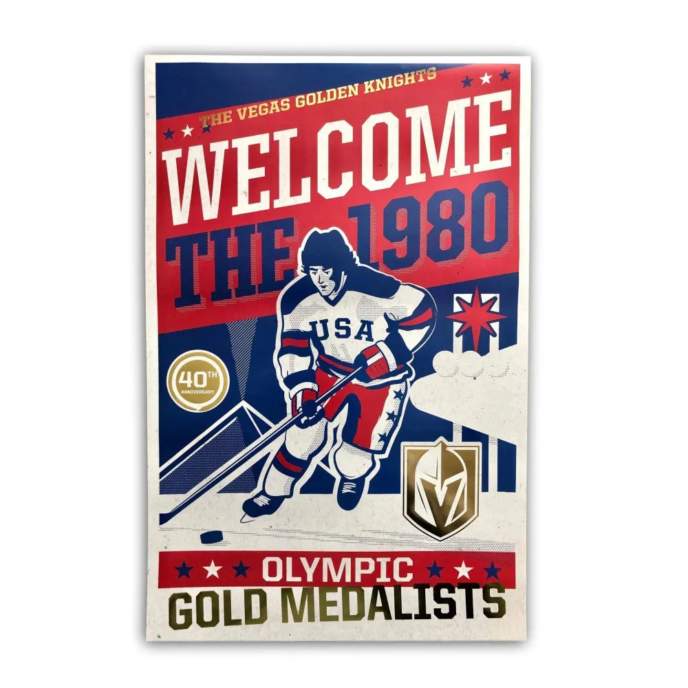 Vegas Golden Knights 1980 Miracle on Ice 40th Anniversary Event 11x17 Poster