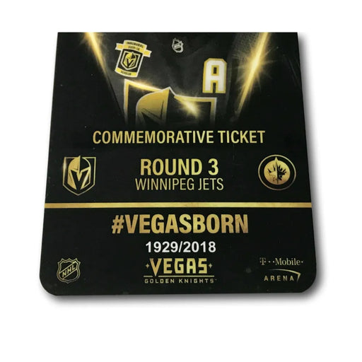 Vegas Golden Knights Commemorative Winnipeg Jets Playoff Ticket #D1929/2018 VGK