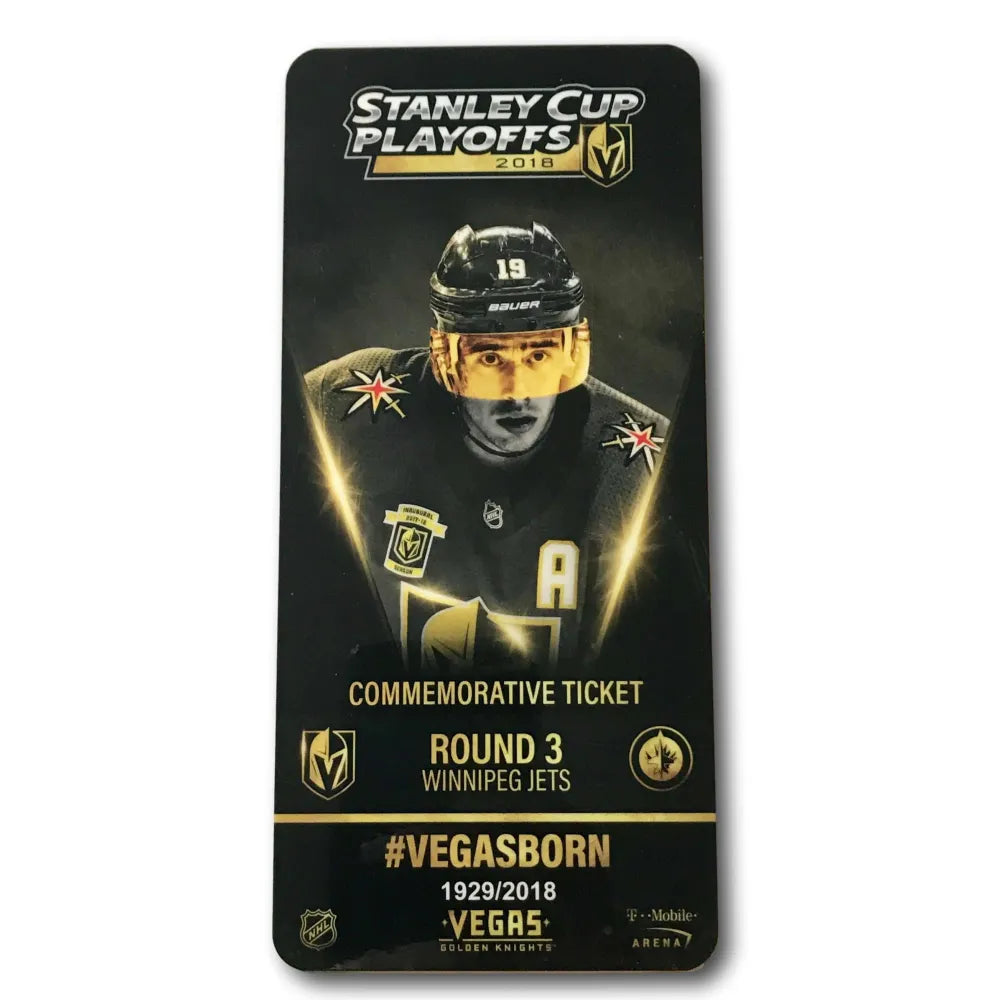 Vegas Golden Knights Commemorative Winnipeg Jets Playoff Ticket #D1929/2018 VGK