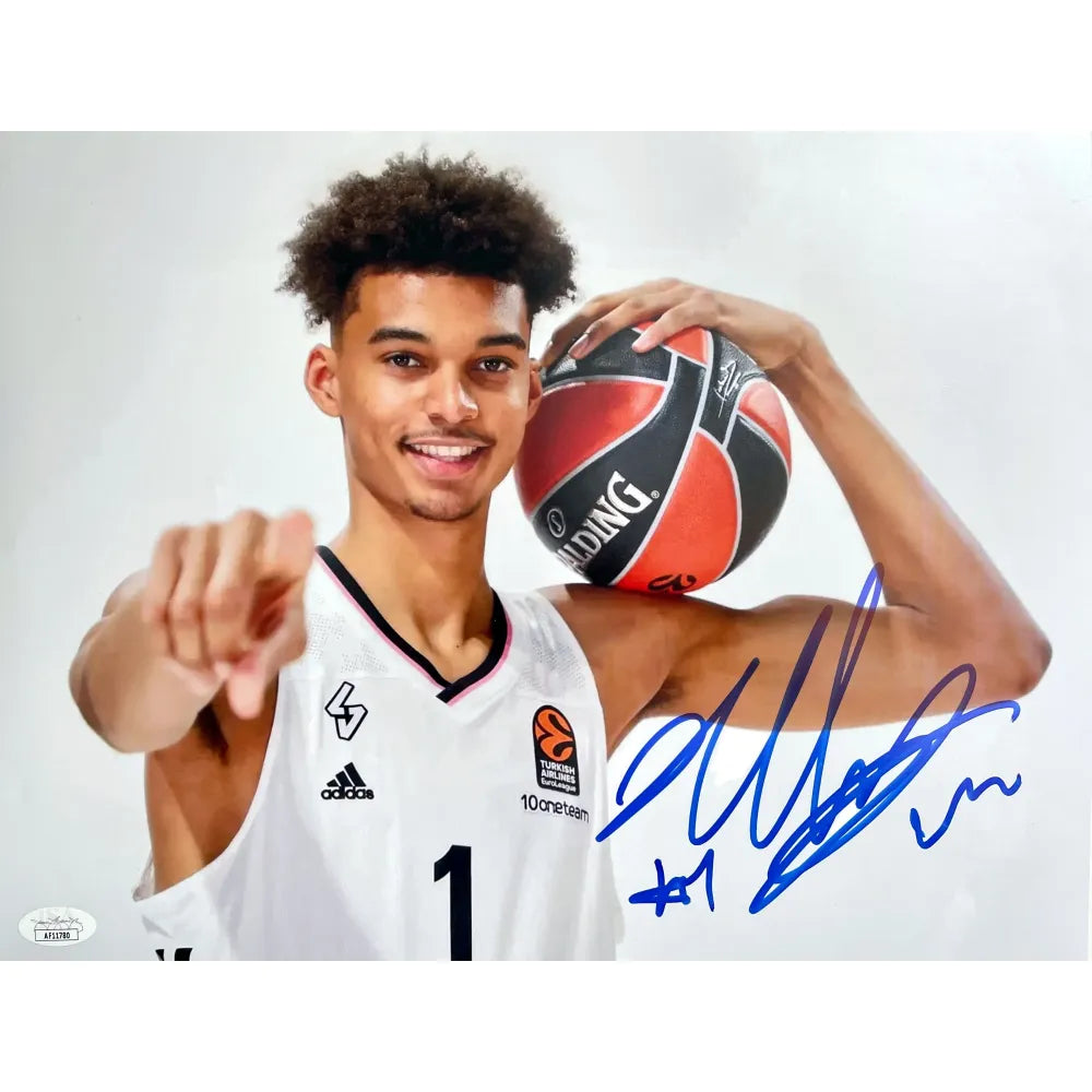 Victor Wembanyama Autographed 11x14 Photo JSA COA Signed France NBA Draft 2023