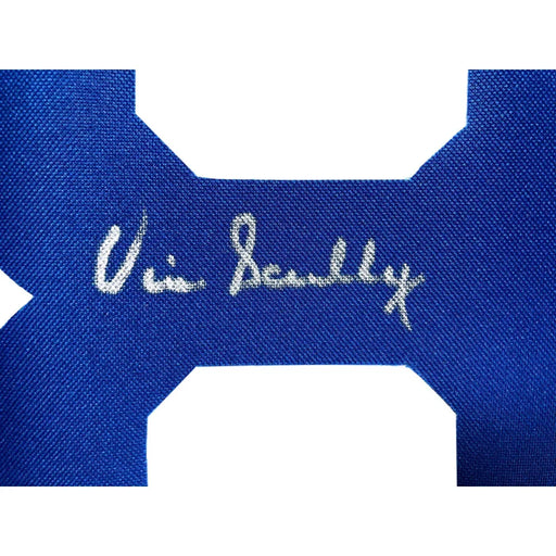 Vin Scully Hand Signed Los Angeles Dodgers Jersey Number 8 PSA/DNA COA Announcer