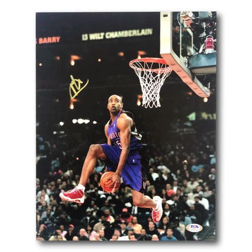 Vince Carter Autographed 11x14 Photo PSA COA NBA Toronto Raptors Slam Dunk