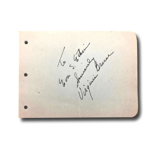 Virginia Bruce Hand Signed Album Page Cut JSA COA Autograph Goldwyn Girl Actress