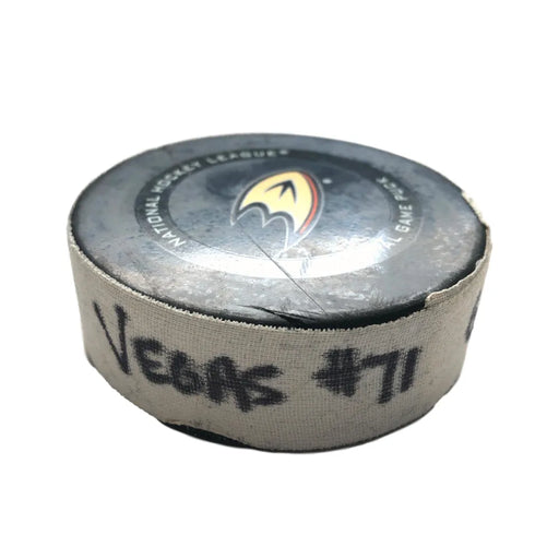 William Karlsson Game Used 2/23/20 Hat Trick Goal Puck Vegas Golden Knights COA