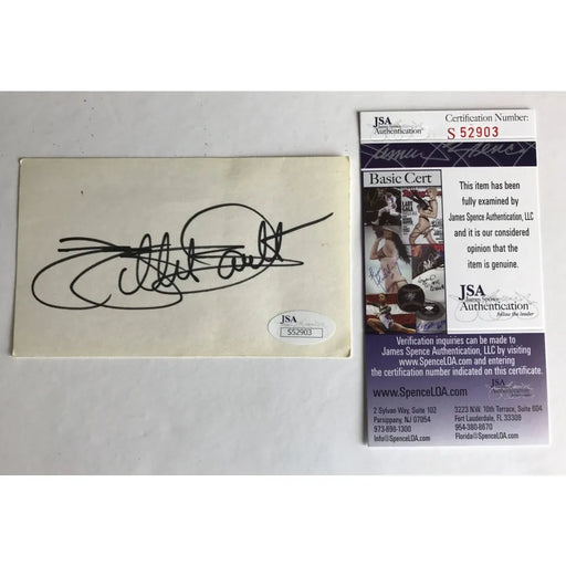 Willie Gault 3X5 Signed Index Card JSA COA Cut Autograph Chicago Bears
