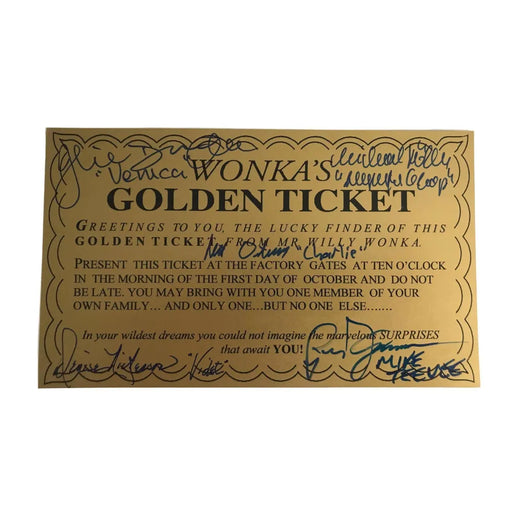 Willy Wonka All Kids x5 Signed Golden Ticket JSA COA Autograph Movie Cast Wilder