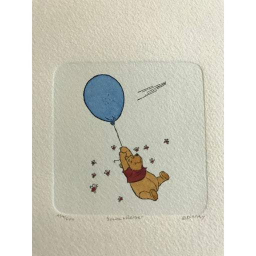Winnie Pooh Etching Artwork Sowa & Reiser #D/500 Disney Hand Painted Balloon