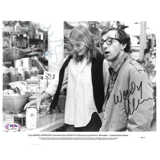 Woody Allen / Mariel Hemmingway Dual Autographed Manhattan 8x10 Photo PSA COA