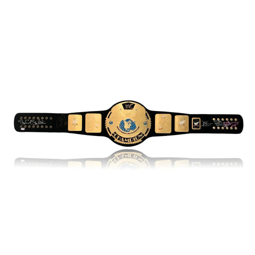 WWF Signed Championship Belt PSA COA Stone Cold Steve Austin Mick Foley Brett