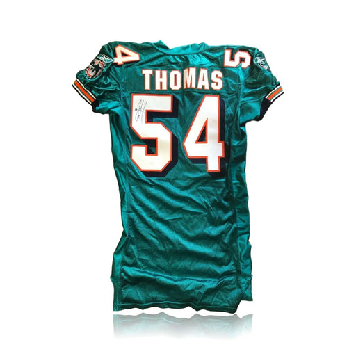 Zach Thomas Game Used / Issued Miami Dolphins Signed Jersey Autograph JSA COA